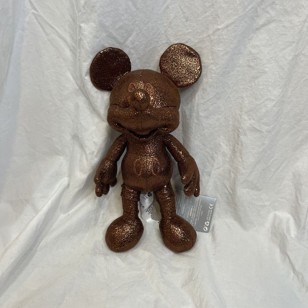 Disney Mickey Mouse 10" Bronze Plush Belle of the Ball Bronze Collection NWT